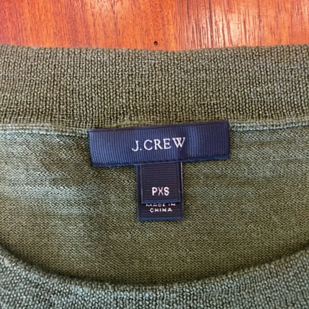 J. Crew Tippi Merino Wool 3/4 Sleeve Sweater in Forrest Green PXS